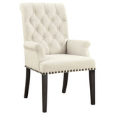 Best Furniture Outlet - Coaster - Alana Fabric Upholstered Dining Arm Chair Beige - 107283